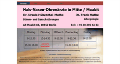Desktop Screenshot of hno-dr-mathe.de